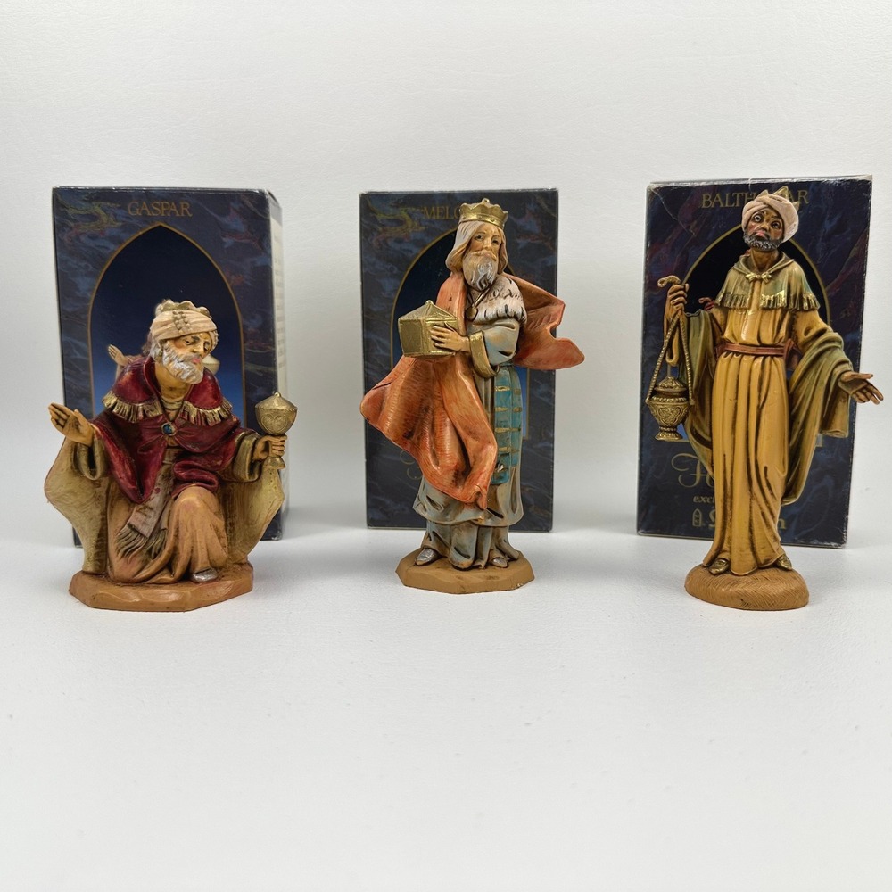 Fontanini Nativity Three Wise Men Kings Gaspar Melchior Balthazar Set 3 Boxes